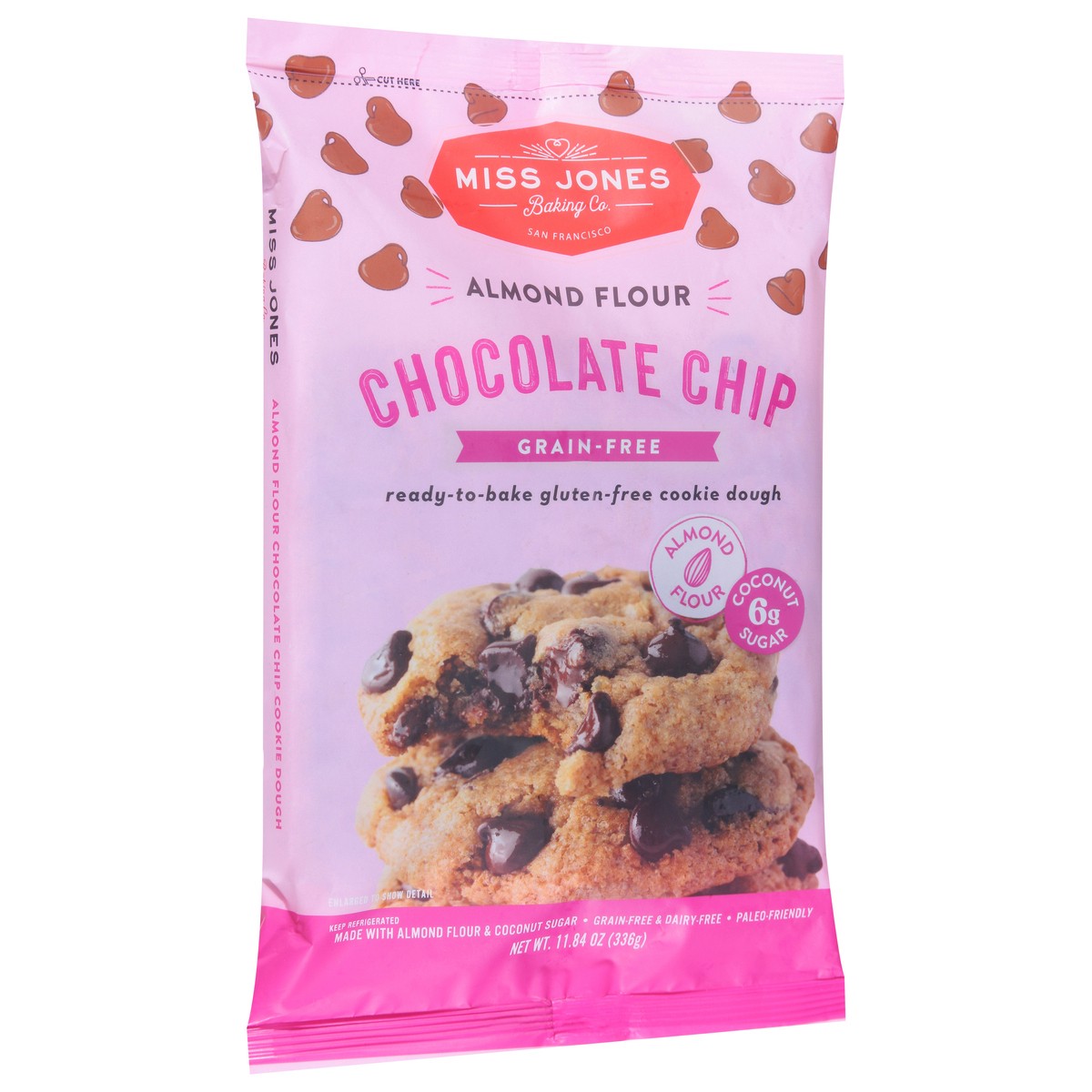 slide 11 of 13, Miss Jones Baking Co. Grain-Free Almond Flour Chocolate Chip Cookie Dough 11.84 oz, 11.84 oz