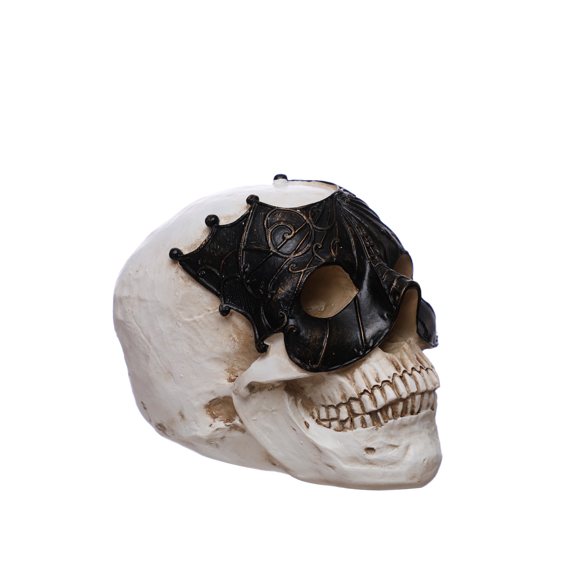 slide 3 of 3, 7" Skull With Mask Tabletop Accent By Ashland, 7 in