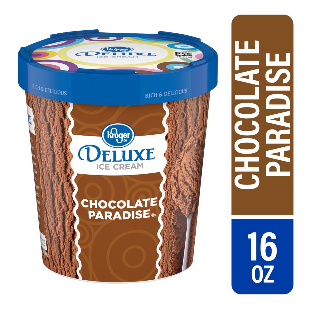 slide 3 of 3, Kroger Deluxe Chocolate Paradise Ice Cream, 16 fl oz