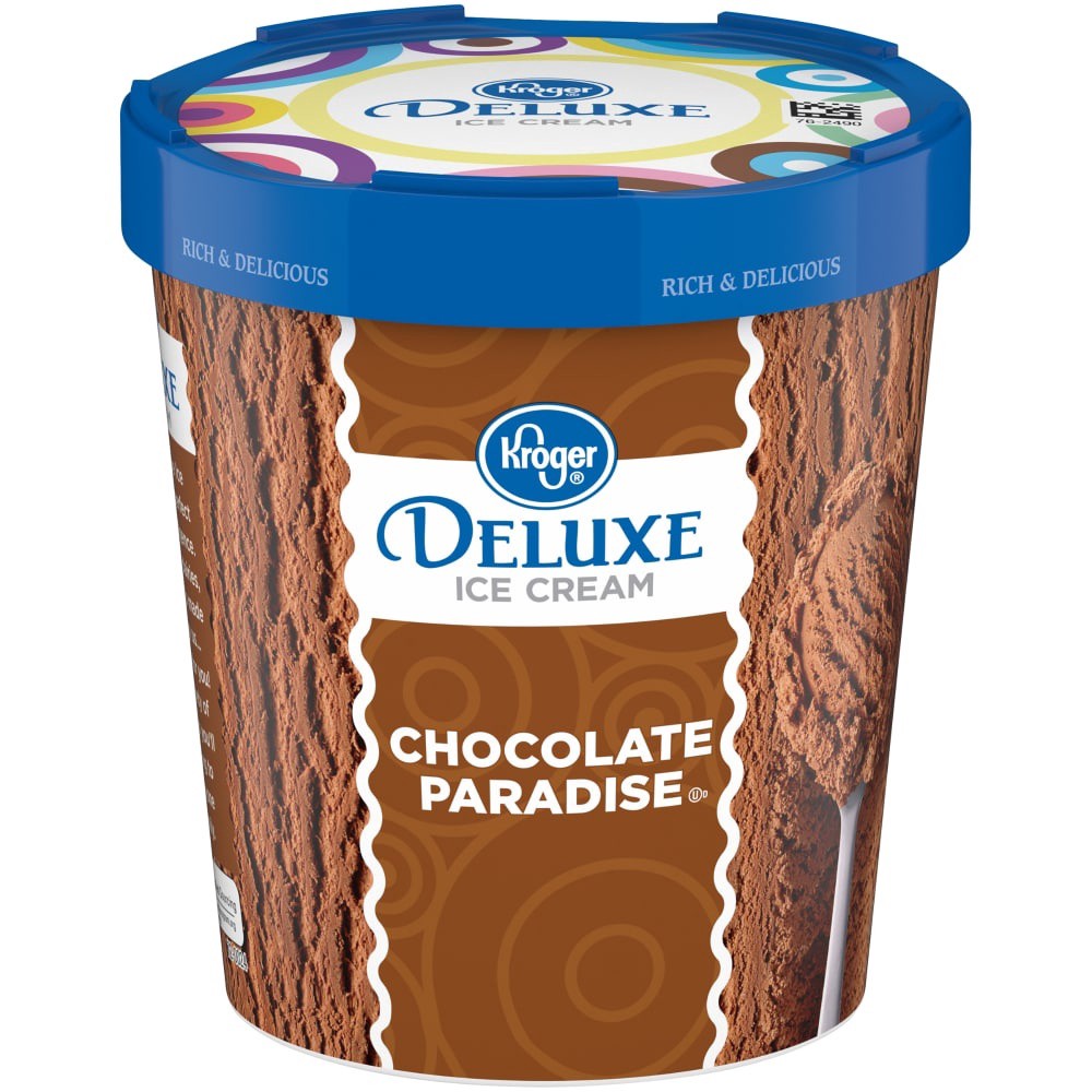 slide 1 of 3, Kroger Deluxe Chocolate Paradise Ice Cream, 16 fl oz