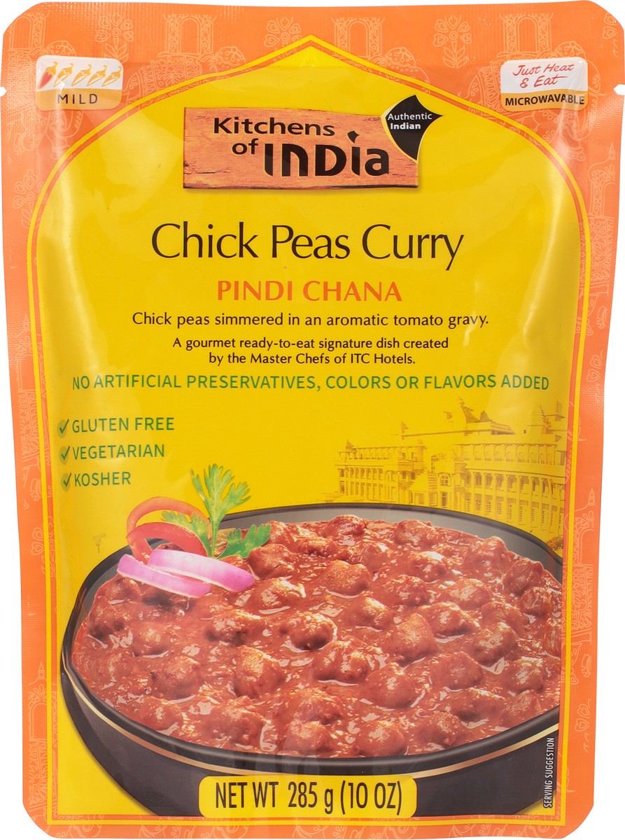 slide 5 of 11, Kitchens of India Mild Pindi Chana Chick Peas Curry 10 oz, 10 oz