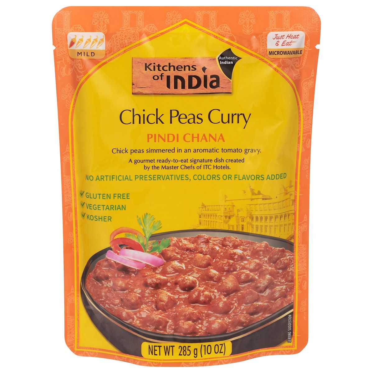 slide 6 of 11, Kitchens of India Mild Pindi Chana Chick Peas Curry 10 oz, 10 oz