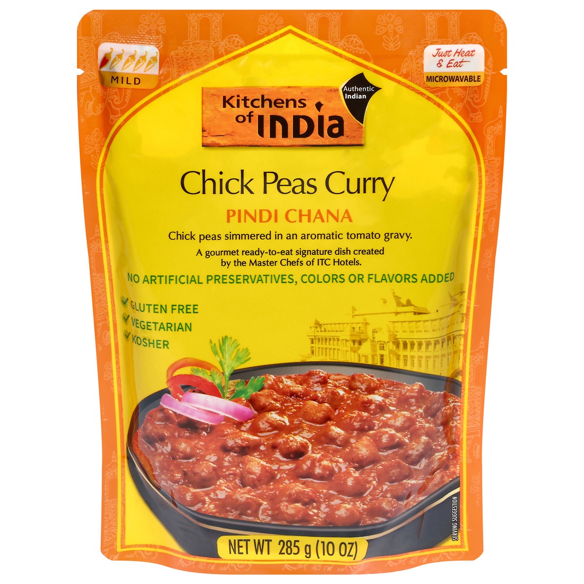 slide 1 of 11, Kitchens of India Mild Pindi Chana Chick Peas Curry 10 oz, 10 oz