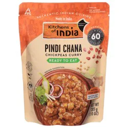 Kitchens of India Chickpeas Curry Mild Pindi Chana 10 oz