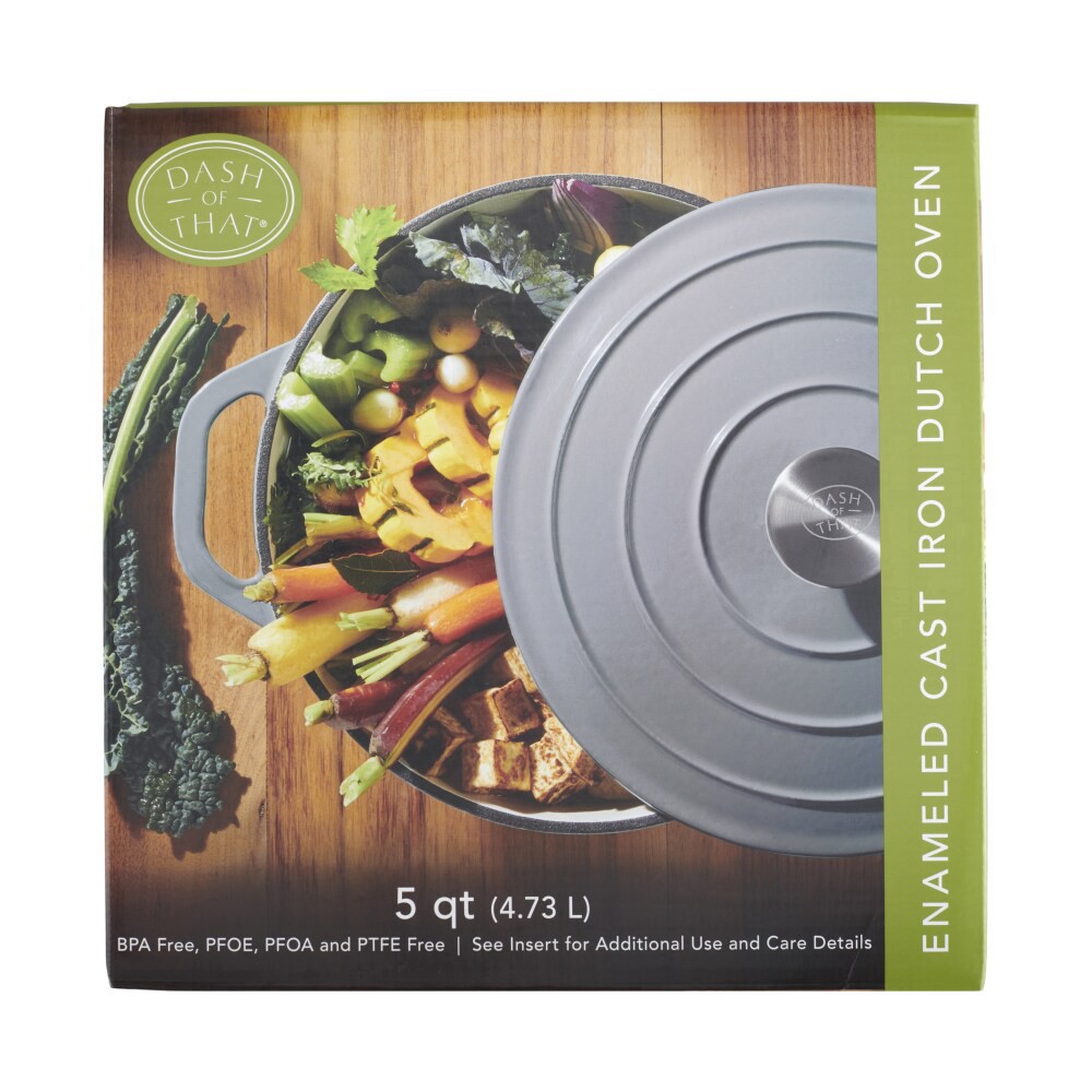 slide 4 of 5, Dash Of That 5Qt Dutch Oven - Grey, 1 ct