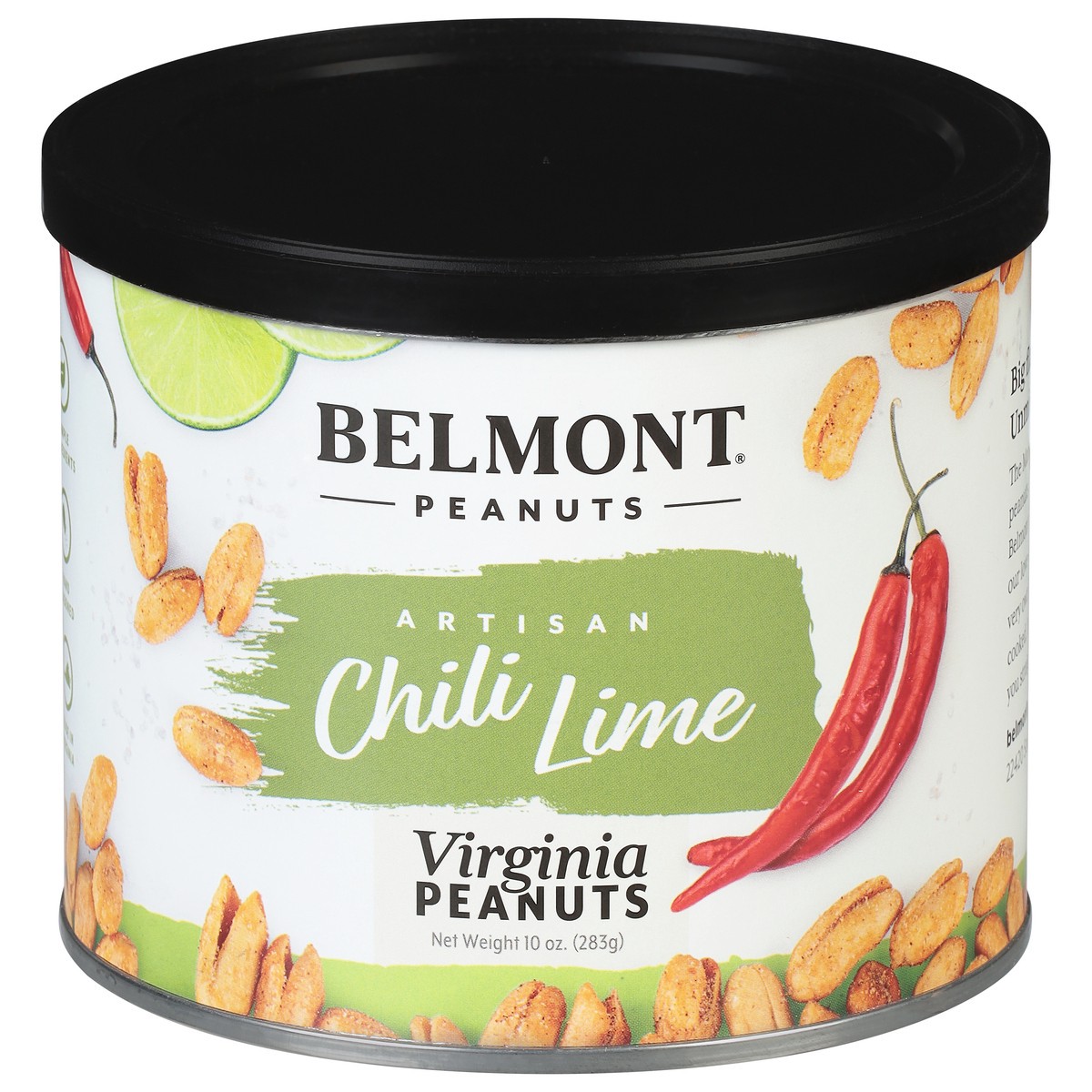 slide 1 of 1, Belmont Peanuts Virginia Artisan Chili Lime Peanuts 10 oz, 