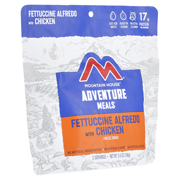 Mountain House Adventure Meal, Fettuccine Alfredo With Chicken 5.5 oz ...