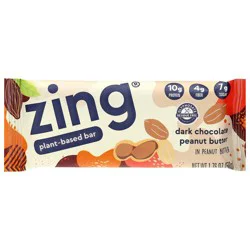 Zing Dark Chocolate Peanut Butter Plant-Based Bar - 1.76 oz