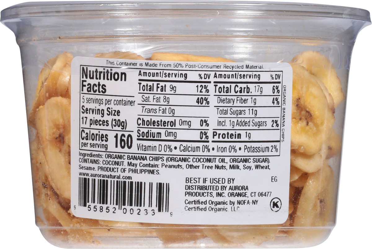 slide 13 of 14, Aurora Natural Organic Banana Chips 5.5 oz, 5.5 oz