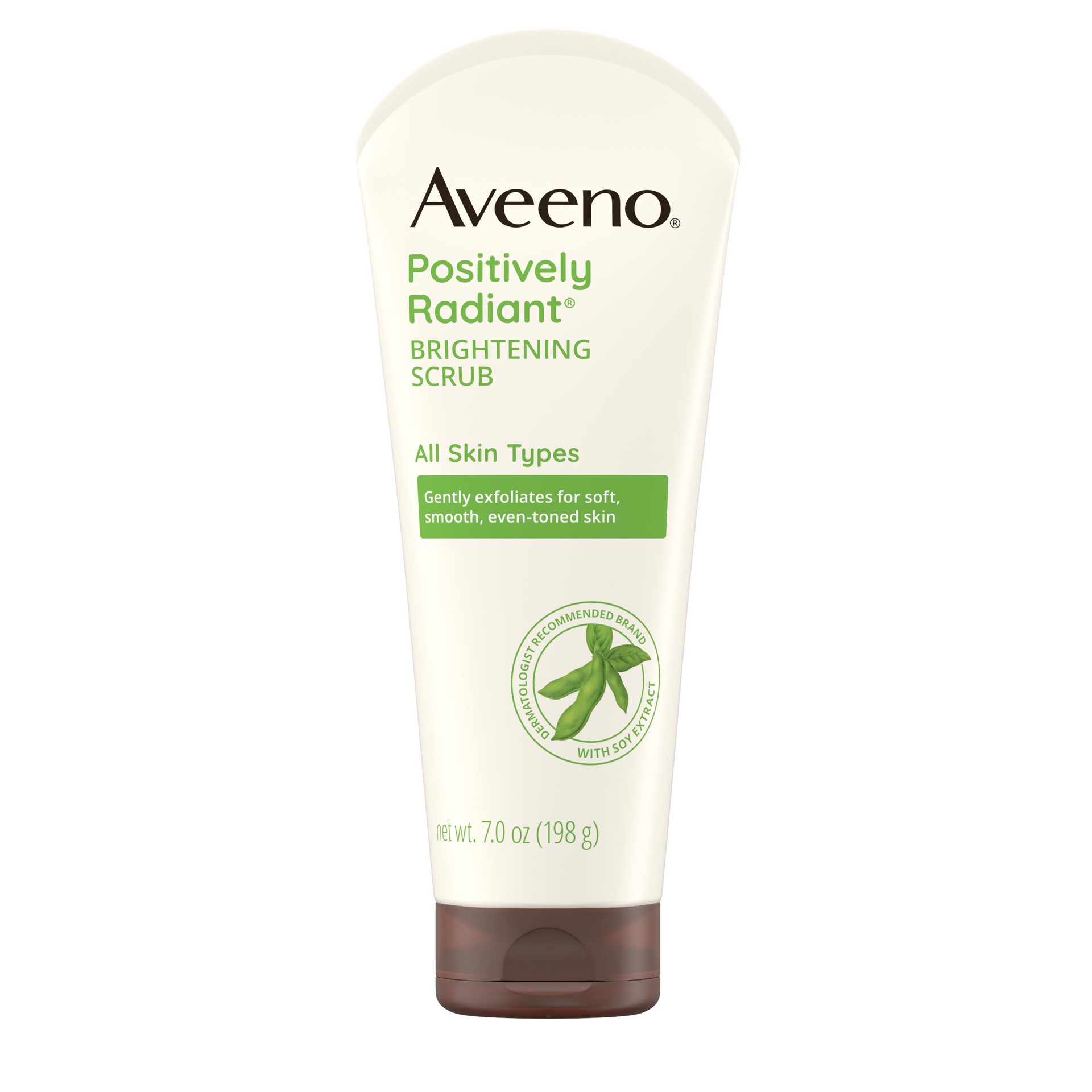 slide 5 of 10, Aveeno Positively Radiant Skin Brightening Daily Scrub, 7 oz