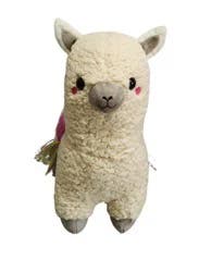 Holiday Home 11.5" Beige Llama Plush