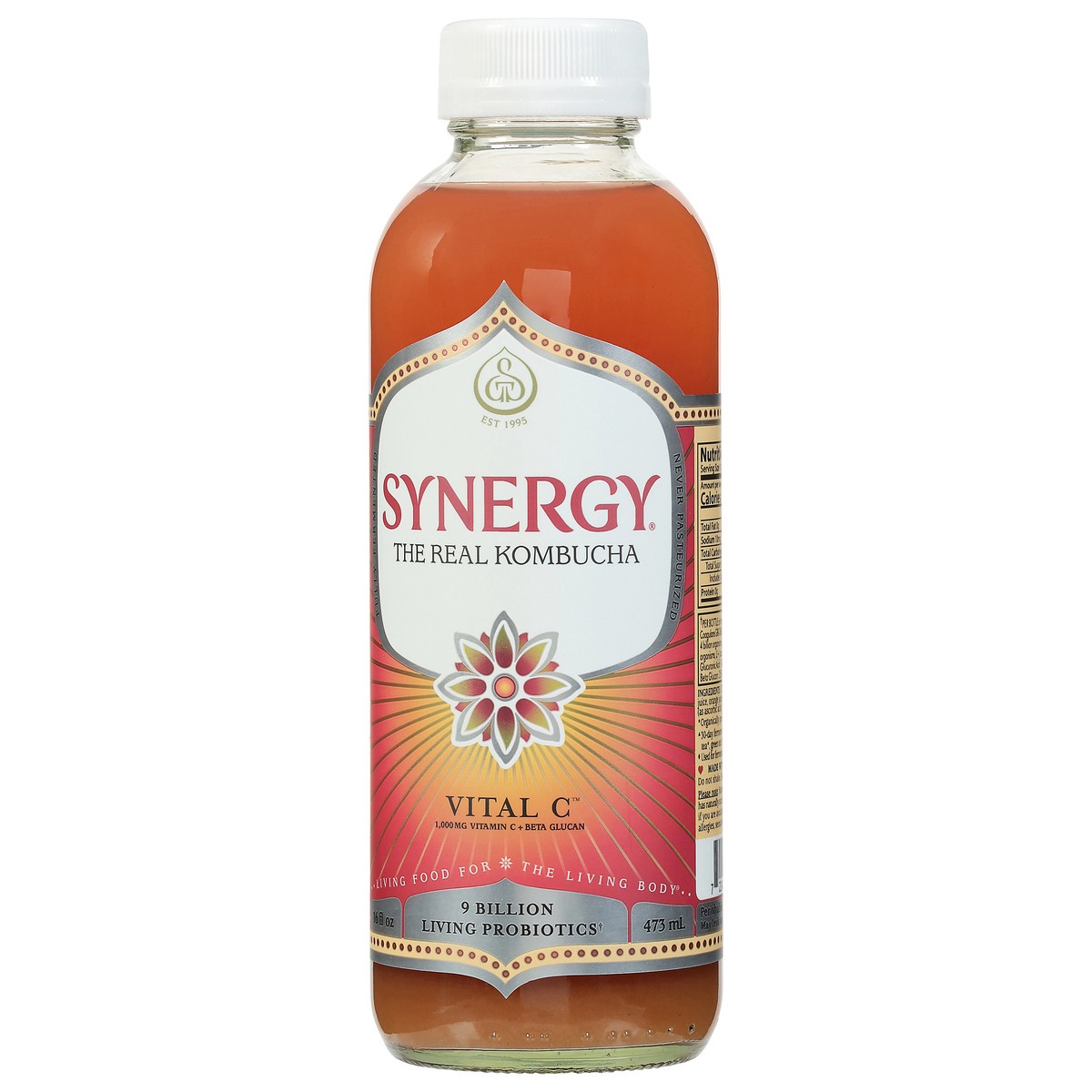 slide 4 of 4, Synergy The Real Kombucha Vital C, 16 fl oz