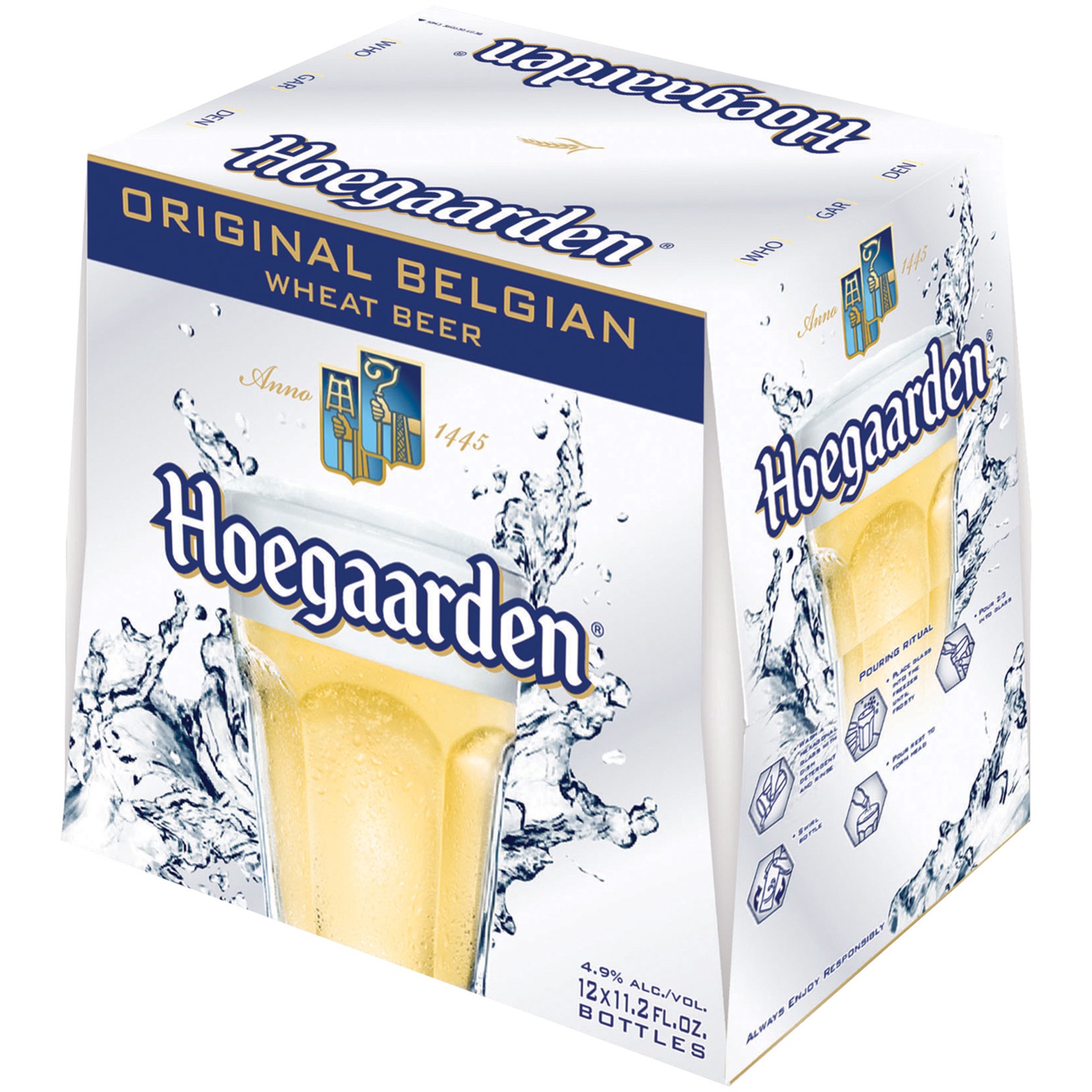 slide 2 of 3, Hoegaarden Wheat Beer, 12 Pack 11.2 fl. oz. Bottles, 12 ct