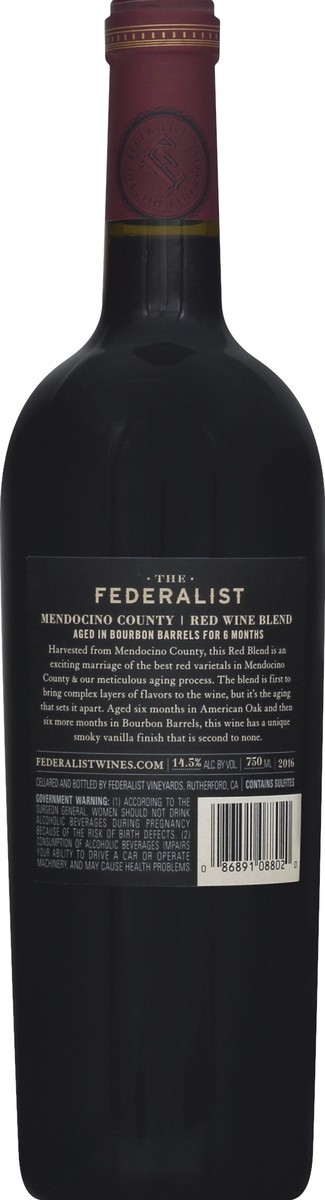 slide 4 of 7, The Federalist Bourbon Blend Wine, 750 ml