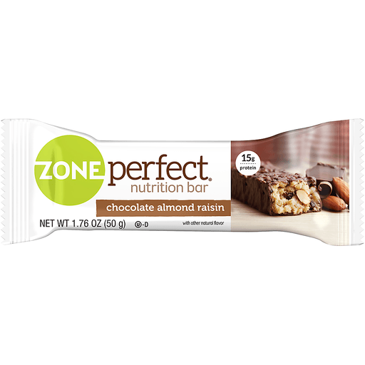 slide 1 of 1, Zone Perfect Protein Bar Chocolate Almond Raisin Bar 1.76 oz Bars, 1 oz