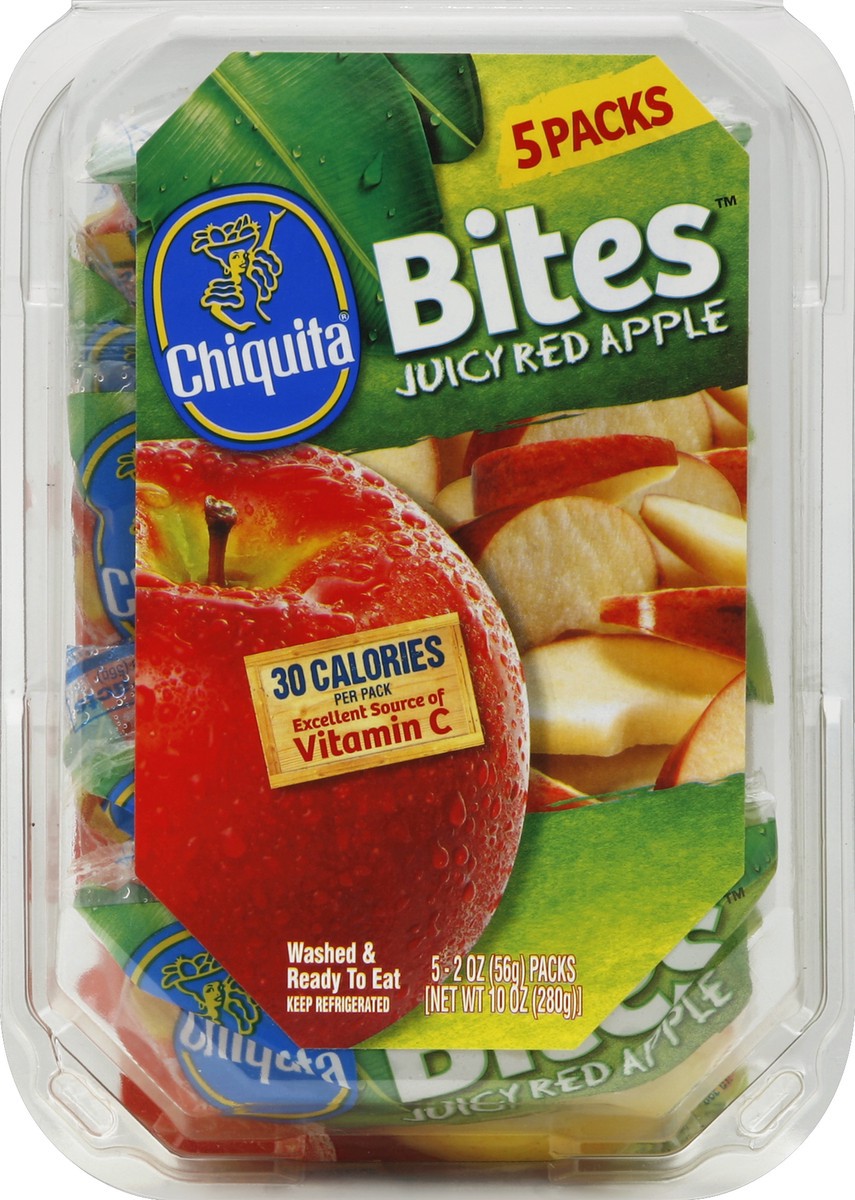 slide 3 of 4, Chiquita Red Delicious Apple Bites Multi Pack, 5 ct; 2 oz