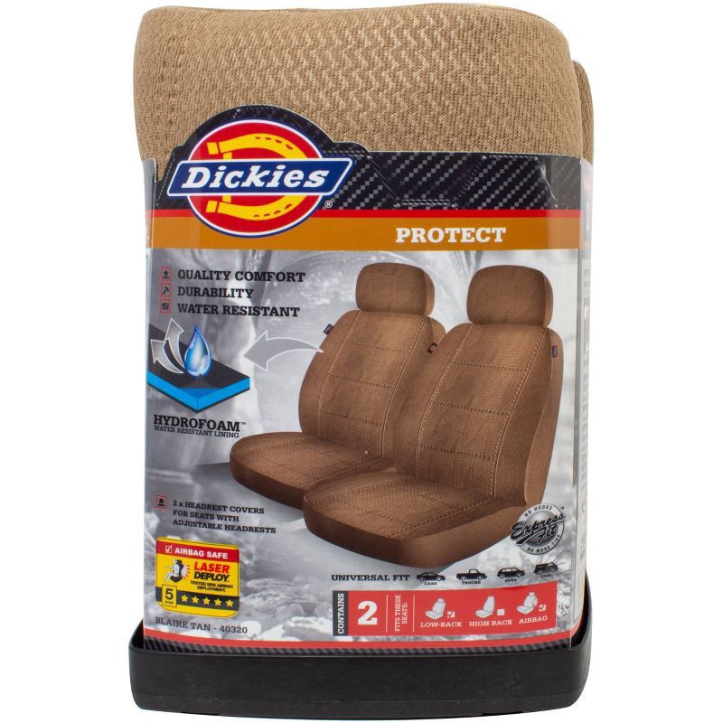 slide 2 of 3, Dickies Icon LB Blair TAN Seat Cover, 2 ct