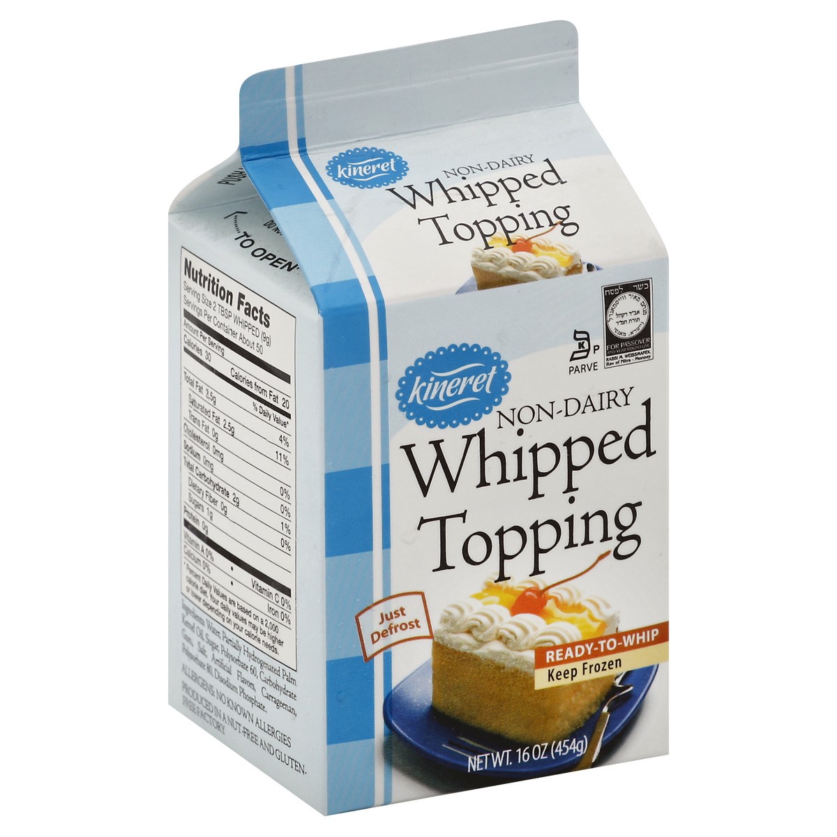 slide 3 of 5, Kineret Non Dairy Whipped Topping, 16 oz