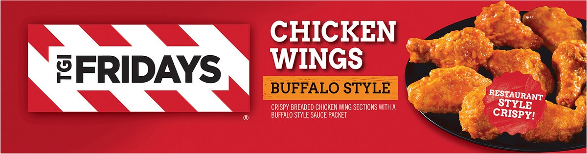 slide 2 of 9, T.G.I. Friday's Frozen Appetizers Buffalo Style Chicken Wings, 15 oz. Box, 15 oz