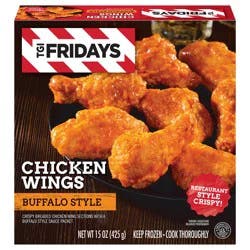 T.G.I. Friday's Frozen Appetizers Buffalo Style Chicken Wings, 15 oz. Box