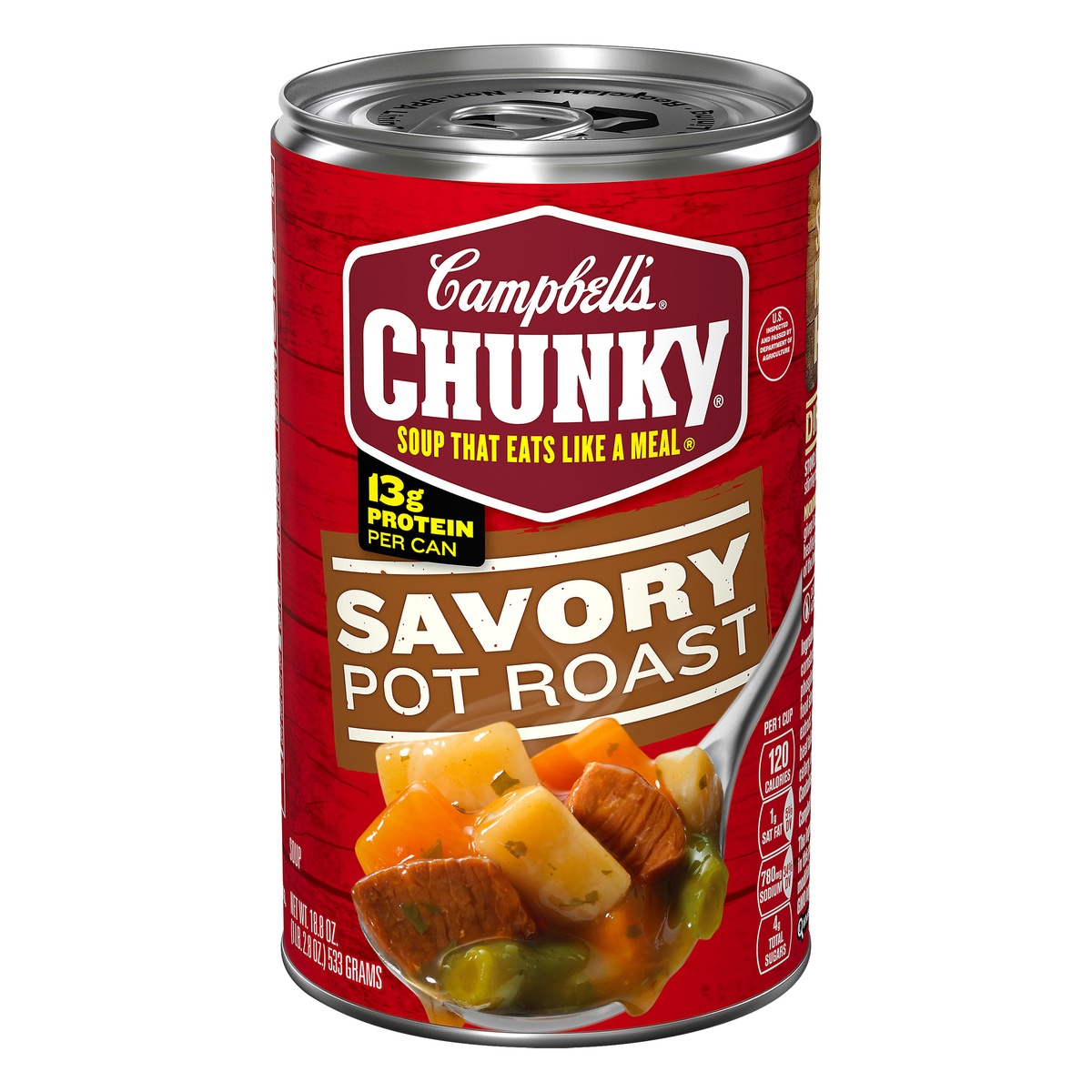slide 1 of 8, Campbell's Chunky Savory Pot Roast Soup, 18.8 oz