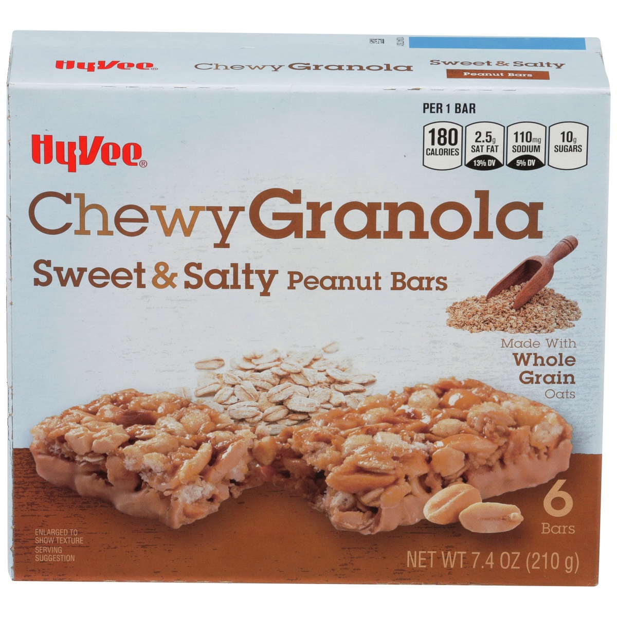 slide 1 of 1, Hy-vee Sweet & Salty Peanut Chewy Granola Bars, 7.4 oz