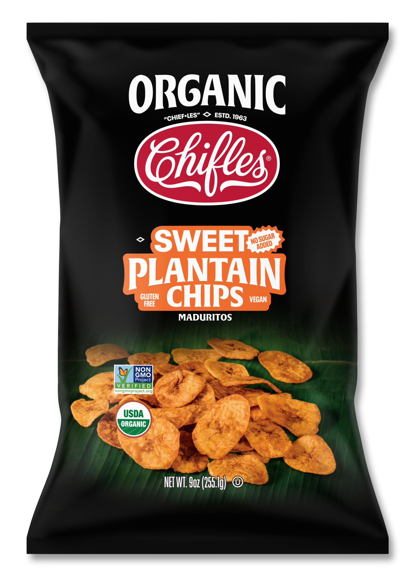 slide 1 of 2, Chifles Organic Sweet Plantain Chips, 9 oz