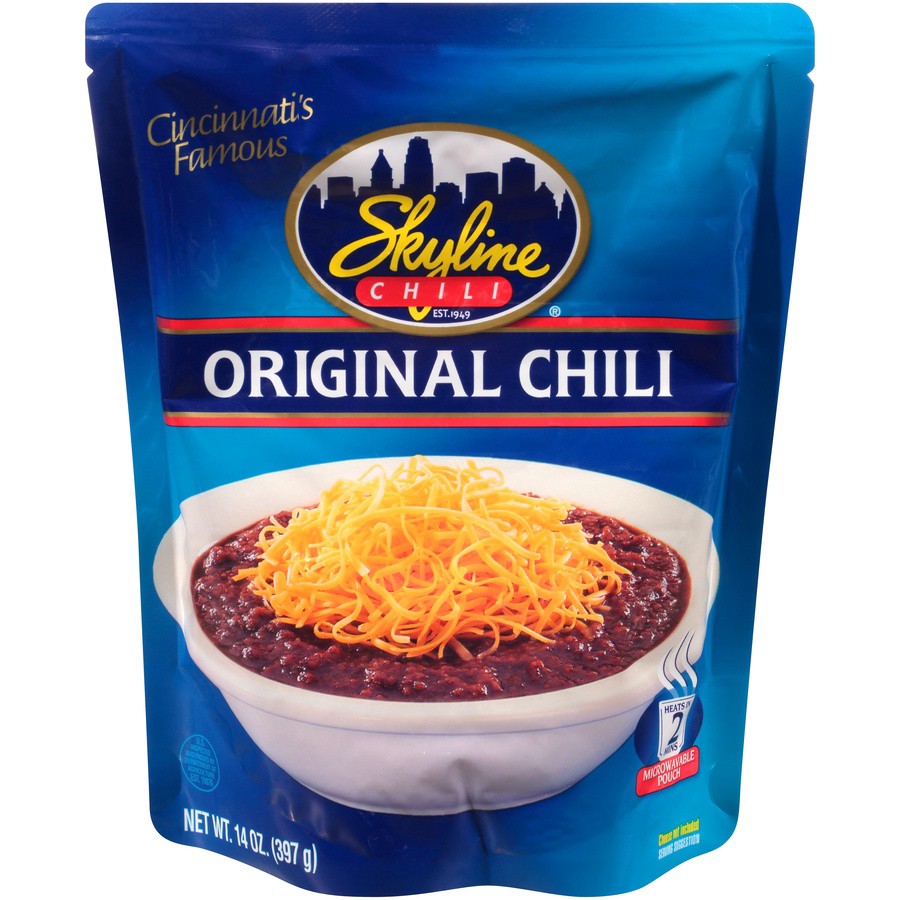 slide 1 of 4, Skyline Chili Original Pouch, 14 oz