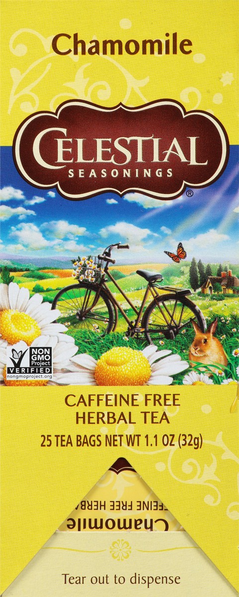 slide 2 of 9, Celestial Seasonings Caffeine Free Chamomile Herbal Tea 25 Tea Bags, 25 ct