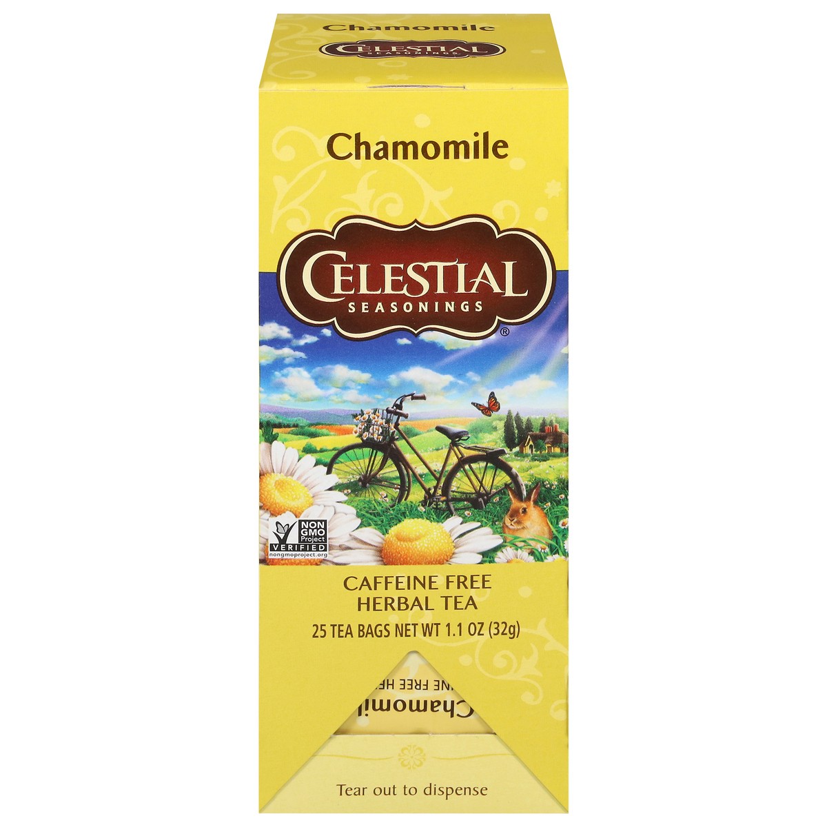 slide 1 of 9, Celestial Seasonings Caffeine Free Chamomile Herbal Tea 25 Tea Bags, 25 ct