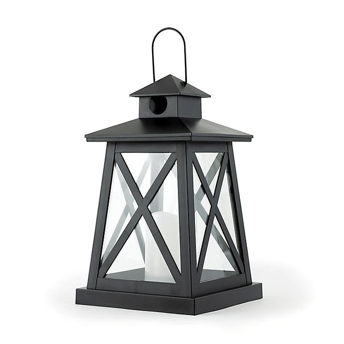 slide 7 of 7, Sterling & Noble LED Lantern - Satin Black, 12.75 in