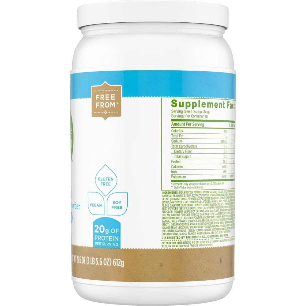 slide 2 of 3, Simple Truth Plant Based Vanilla Protein Powder, 21.6 oz