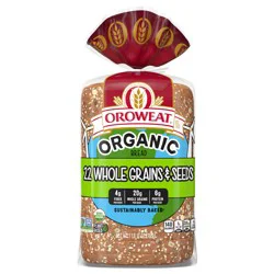 Oroweat Organic 22 Whole Grains & Seeds Bread, 27 oz