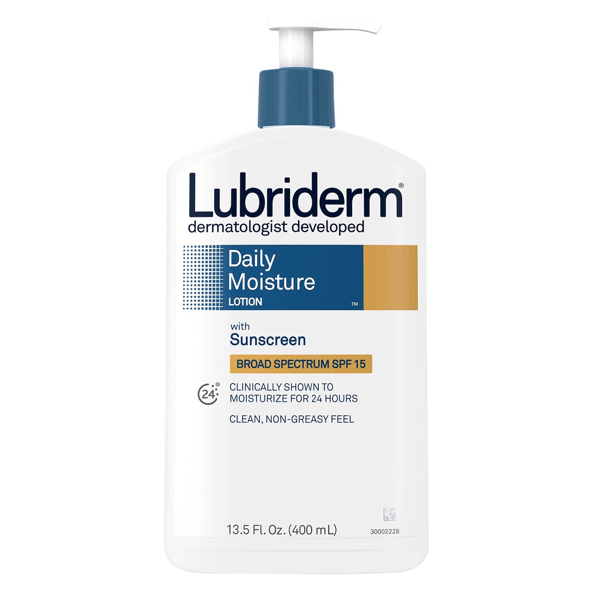 slide 7 of 11, Lubriderm Daily Moisture Lotion, Pro-Vitamin B5 & SPF 15, 13.5 fl. oz, 13.50 fl oz