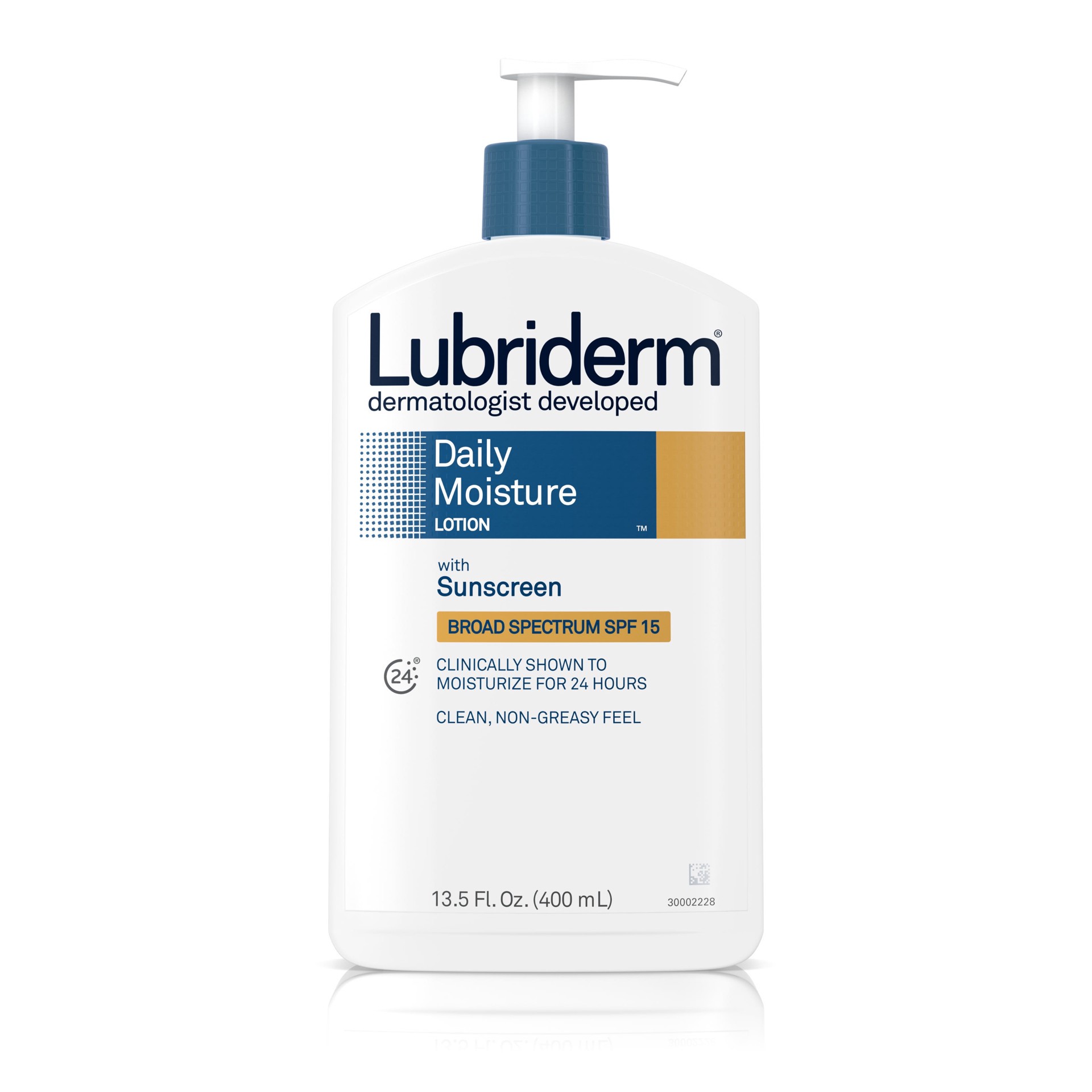 slide 1 of 11, Lubriderm Daily Moisture Lotion, Pro-Vitamin B5 & SPF 15, 13.5 fl. oz, 13.50 fl oz