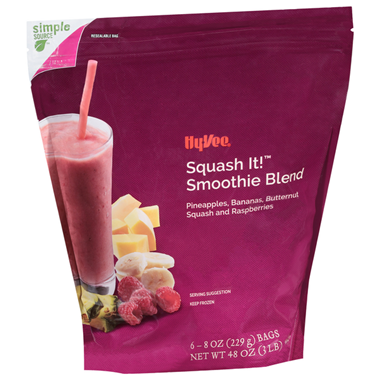 slide 1 of 1, Hy-Vee Smoothie Blend, Squash It!, 6 ct