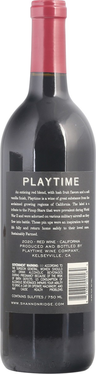 slide 9 of 9, PlayTime California Red Wine 750 ml, 750 ml