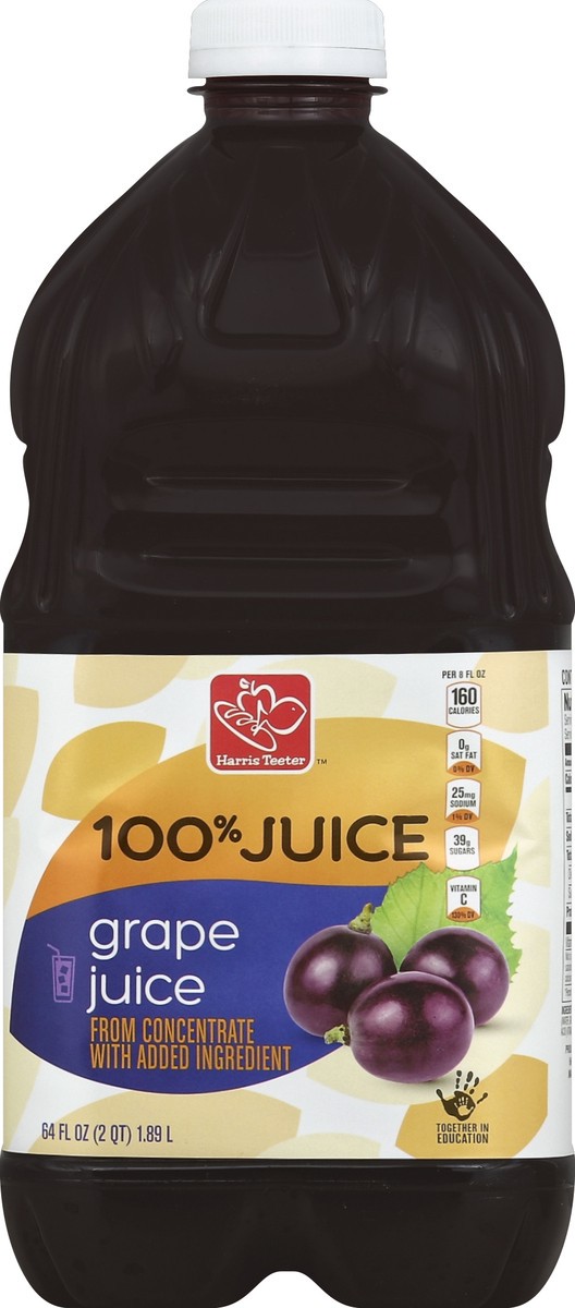 slide 2 of 4, Harris Teeter 100% Grape Juice - 64 oz, 64 oz