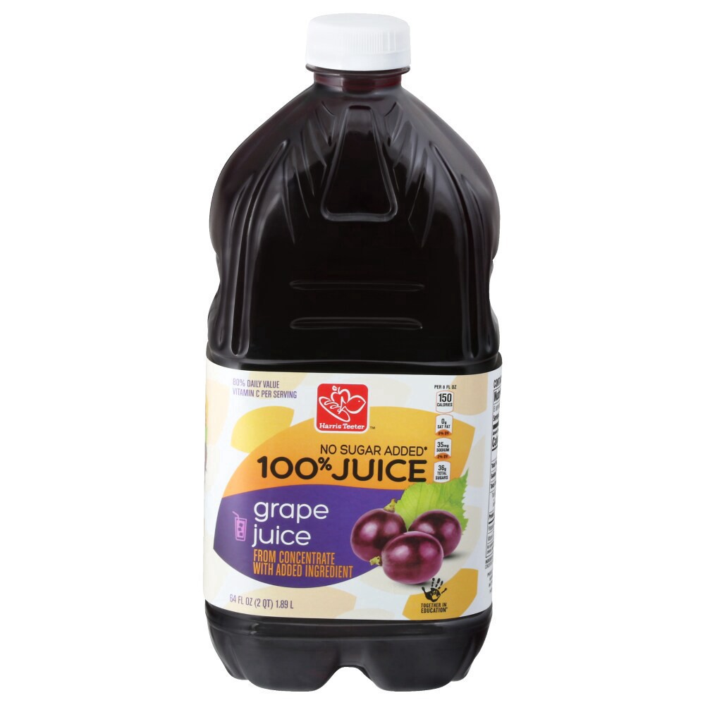 slide 1 of 4, Harris Teeter 100% Grape Juice - 64 oz, 64 oz