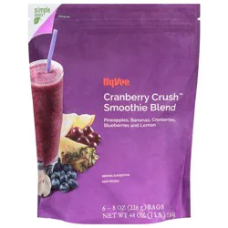 Hy-Vee Smoothie Blend, Cranberry Crush - 6 ct