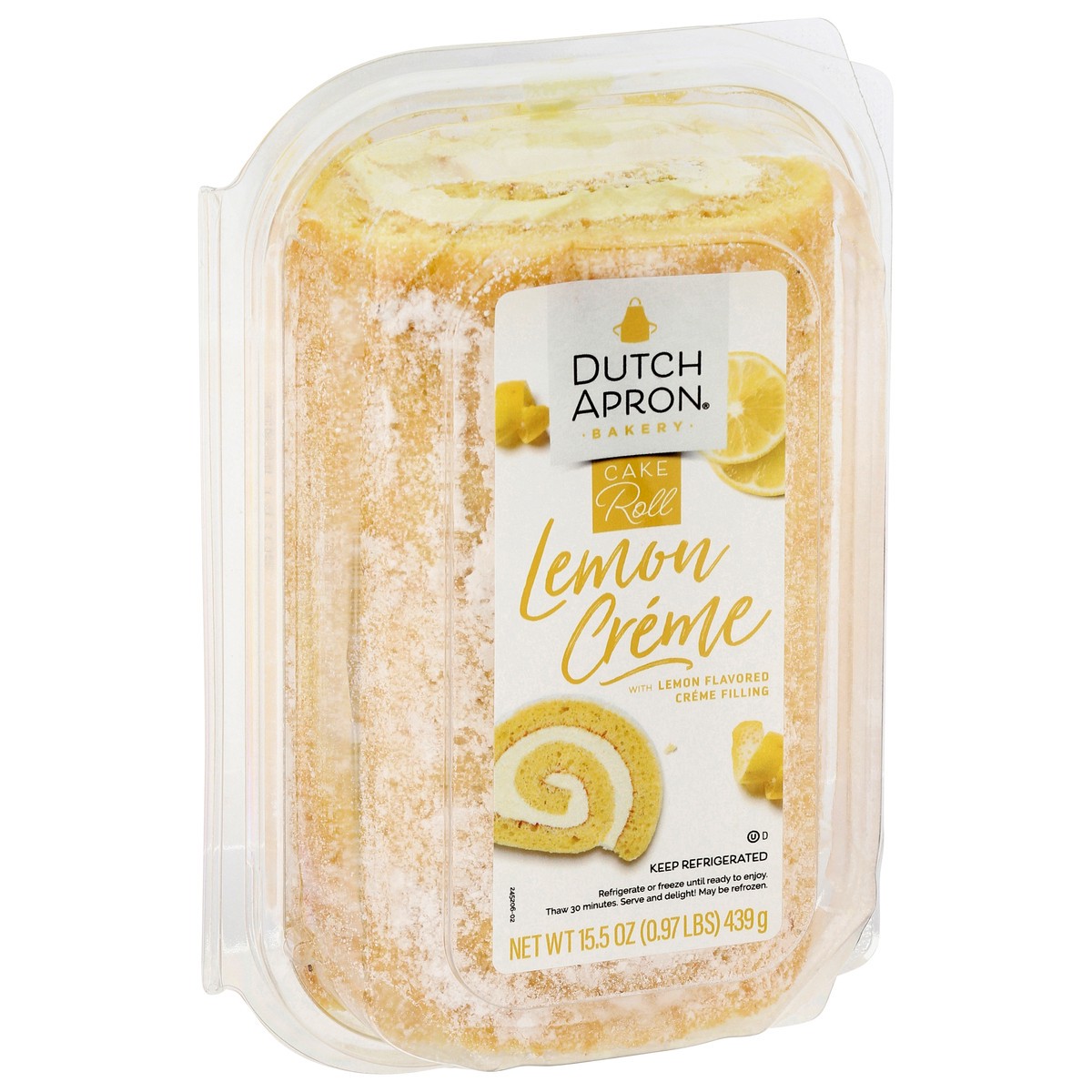 slide 8 of 13, Dutch Apron Bakery Lemon Creme Filled Lemon Cake Roll, 15.5 oz