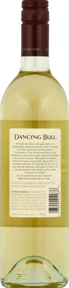 slide 3 of 4, Dancing Bull Sauvignon Blanc 750 ml, 750 ml