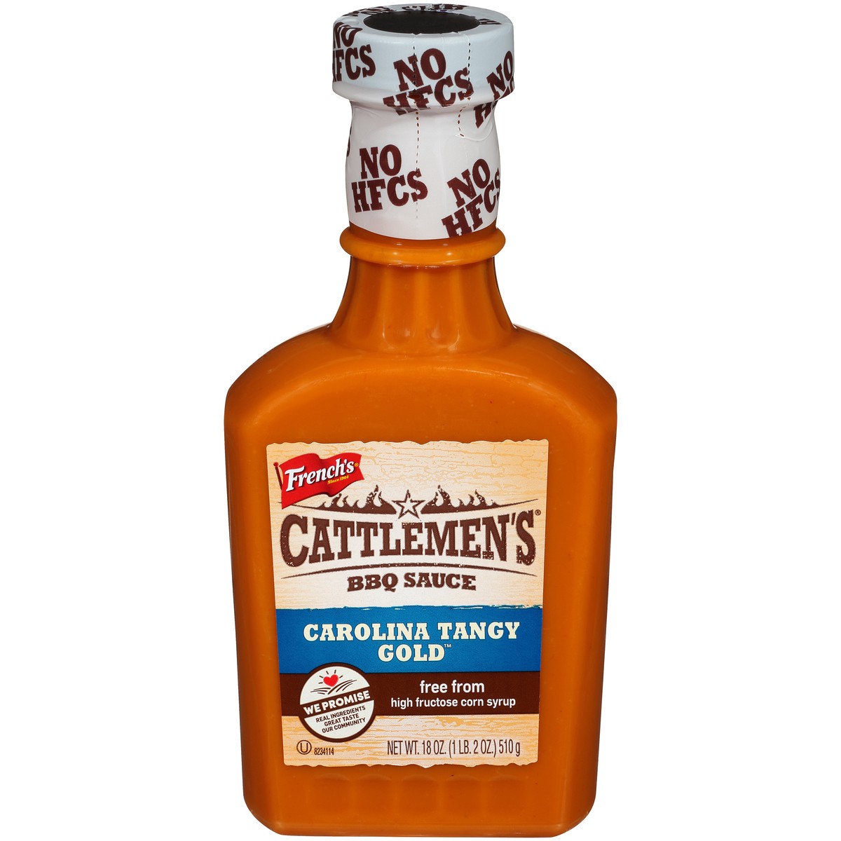 slide 1 of 5, Cattlemen's BBQ Sauce, Carolina Tangy Gold, 18 oz