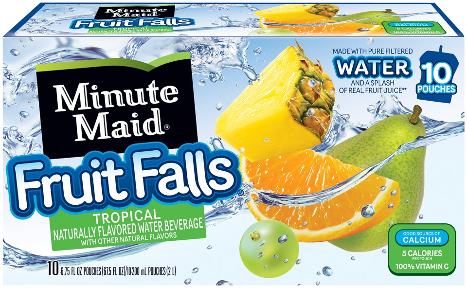 slide 1 of 1, Minute Maid Fruit Falls Tropical Fruit Pouch Beverage - 67.5 oz, 67.5 oz