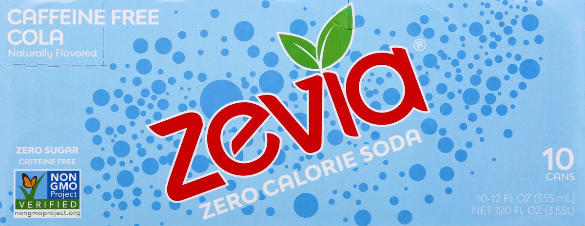 slide 12 of 13, Zevia Zero Calorie Caffine Free Zero Cal Soda 10Pk, 120 fl oz
