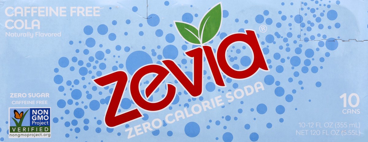 slide 5 of 13, Zevia Zero Calorie Caffine Free Zero Cal Soda 10Pk, 120 fl oz