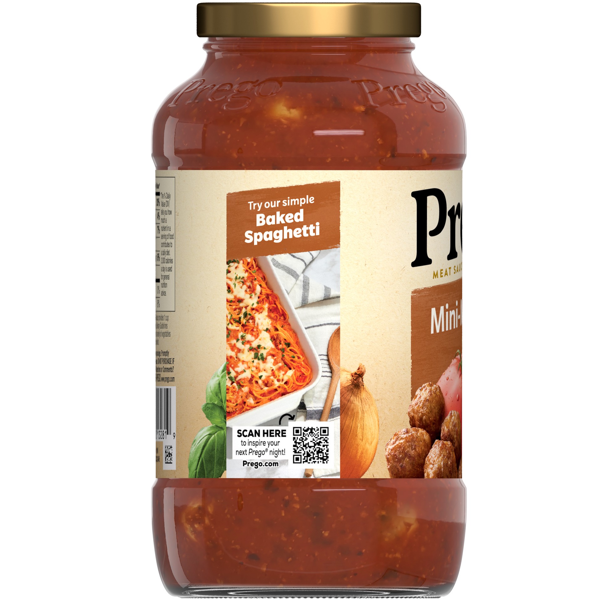 slide 2 of 5, Prego Mini Meatballs Spaghetti Sauce, 24 oz