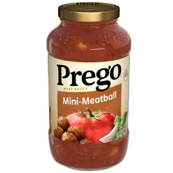 Prego Mini-Meatball Meat Sauce, 24 oz Jar