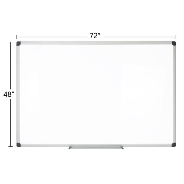 slide 2 of 5, FORAY Magnetic Dry-Erase Board With Aluminum Frame, 48" X 72", White, Silver Frame, 48 in