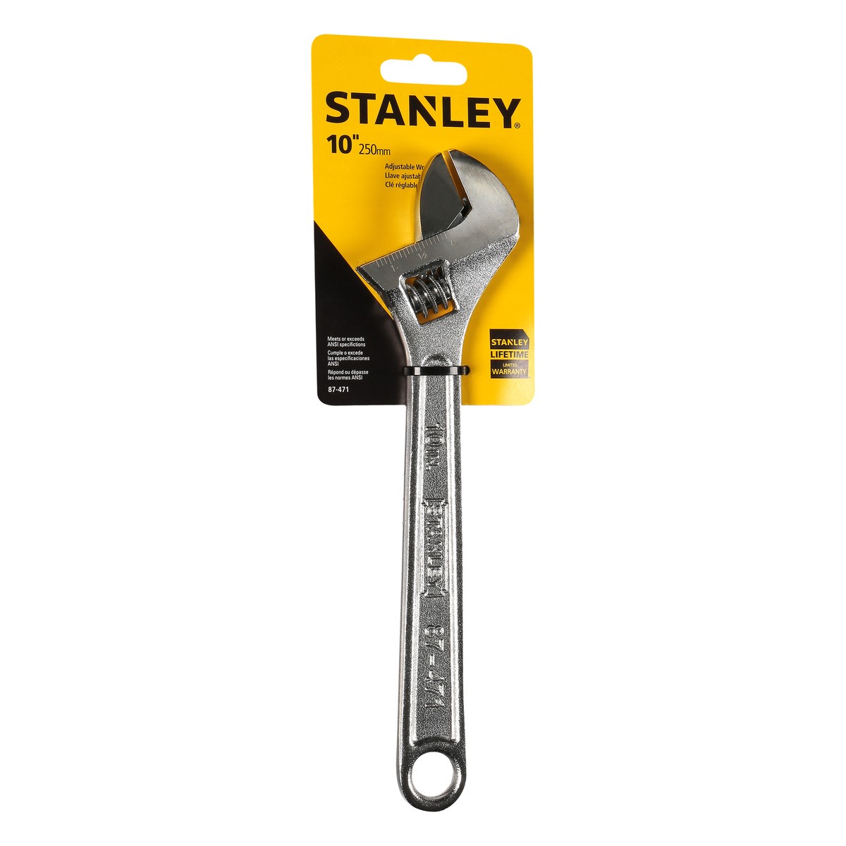 slide 5 of 8, STANLEY Adjustable Wrench, 10 Inch, 1 ct